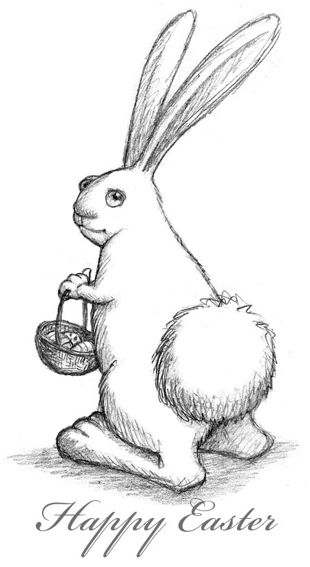 Tags: cartoon, children's illustration, drawing, Easter, easter bunny, 