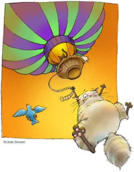 Hot Air Balloon Illustration. on her hot air ballooning.